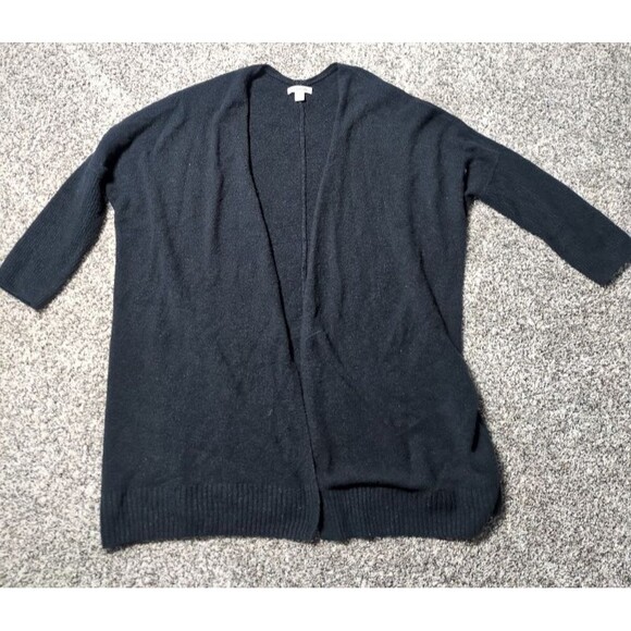 Goodthreads Women's S Small Relaxed Fit Cardigan Sweater Black Open - Picture 1 of 8